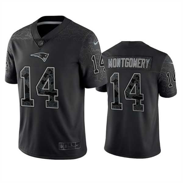Men's New England Patriots #14 Ty Montgomery Black Reflective Limited Stitched Football Jersey,We sell and wholesale Men's New England Patriots #14 Ty Montgomery Black Reflective Limited Stitched Football Jersey on line form chian!